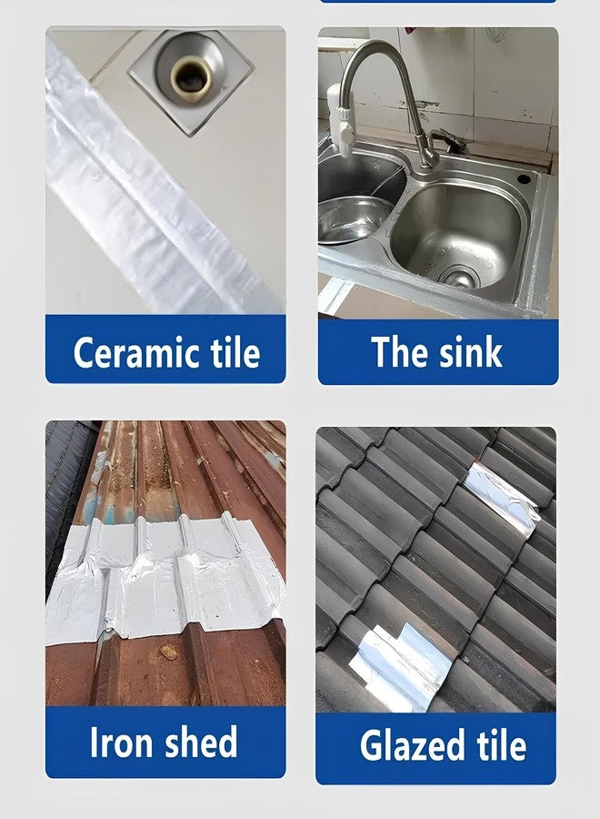 DOOMSDAY شريط DOOMSDAY المقاوم للماء لحل مشكلة تسرب الأنابيب وأسقف الخزانات - شريط من رقائق الألومنيوم مع لاصق فائق المقاومة للماء (10 سم × 5 م) - Image 3